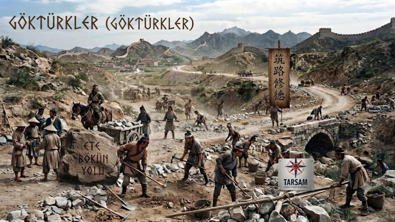 Çin İmparatoru için Göktürkler yol inşa ediyor